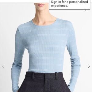 Vince striped ribbed pima cotton shirt.  A staple throughout the year.